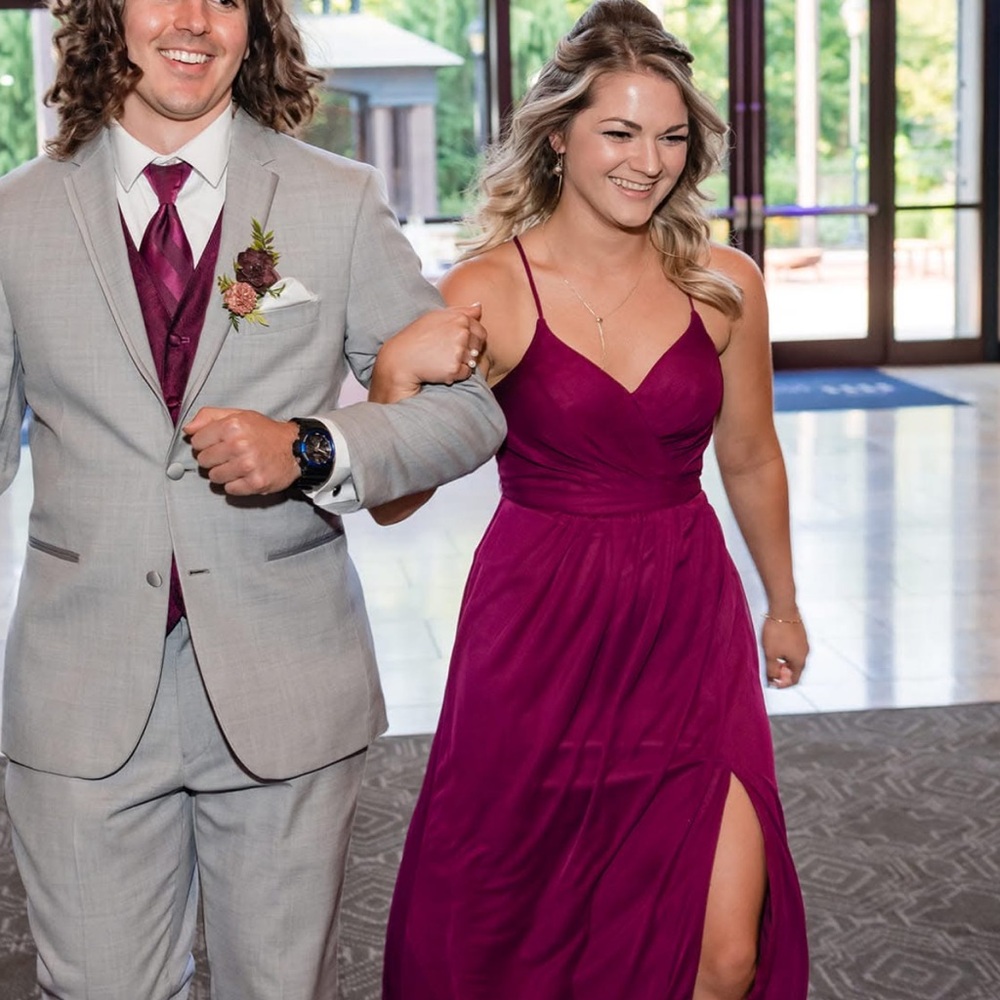 Azazie Luxy Bridesmaid Dress in Raspberry - Picture 7 of 11